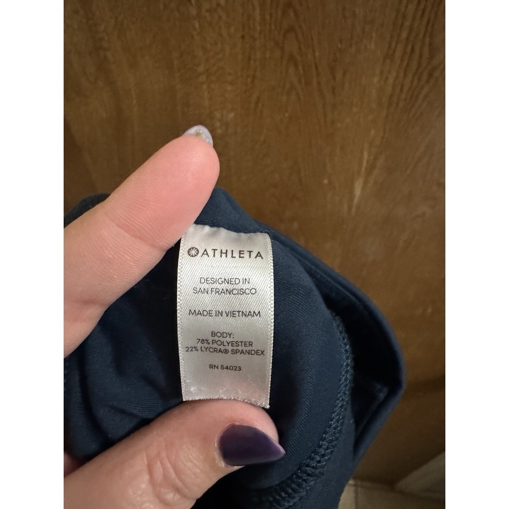 Athleta Oasis Contender 7/8 Lagoon Teal Legging Tropical XSP Petite Women Active - Picture 9 of 9